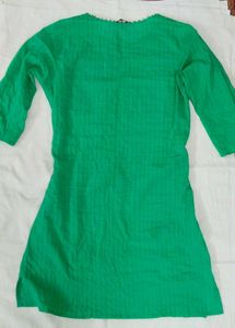 Vibrant Green Striped Kurta