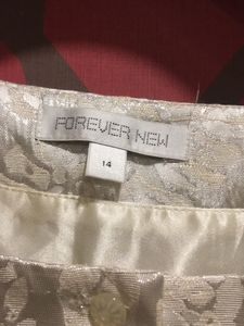 Forever New silver crop top/ jacket XL