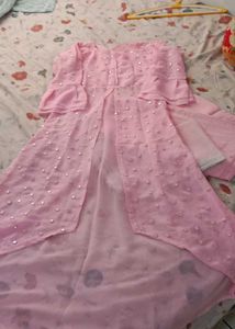 Pretty Pink Embellished Kurta Set