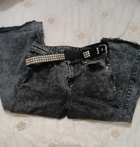 dark grey washed out jeans