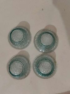 Set of 4 Vintage Glass Coasters