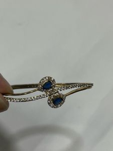 Elegant CZ and Sapphire Bangle