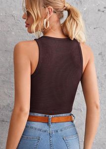 Perfect Stranger Brown Sleeveless Top