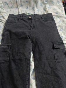Stylish Black Cargo Jeans