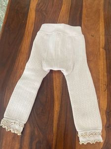 Flower Applique Baby Leggings For Winters