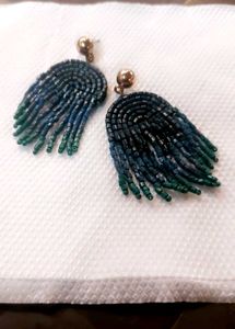 Dual Shade Sequence Work Hanging Earings