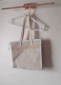 Unused JUTE Boho Woven Tote Bag