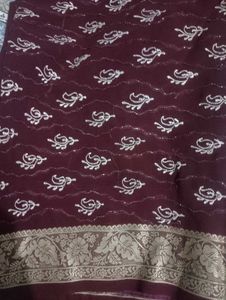 Elegant Maroon Saree