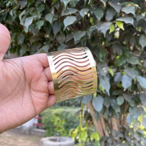 Gold-Tone Wavy Cuff Bracelet