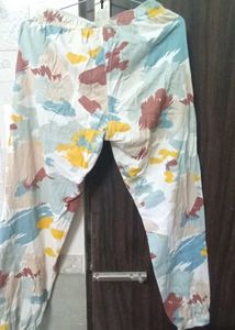 Colorful Abstract Print Jogger Pants