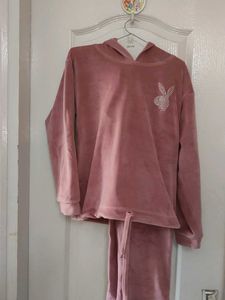Pink Velvet Loungewear Set