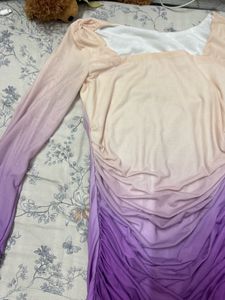 Ombre Long Sleeve Dress bodycon