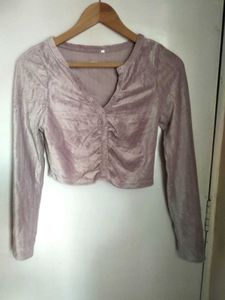 Chic Velvet Crop Top
