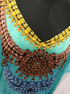 Stunning Blue &amp; Green Kaftan