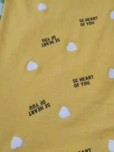 Yellow Heart Print T-Shirt