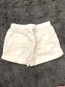 White Casual Shorts
