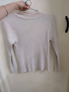 Ribbed Mock Neck Long Sleeve Top