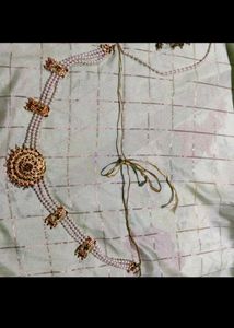 Exquisite Pearl and Gold Kundan Jewellery Set