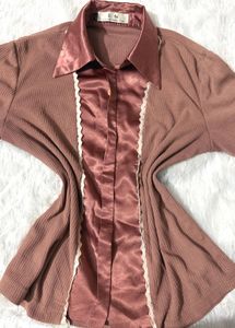 Vintage ribbed cardigan top ⭐️