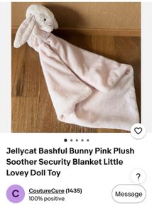 Cute Pink Bunny Comforter Toy