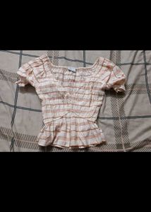 Smocked Square Neck Puff Sleeve Top
