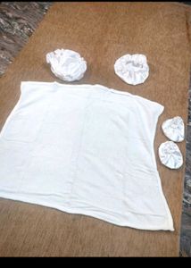 White Satin Baby Dress Set