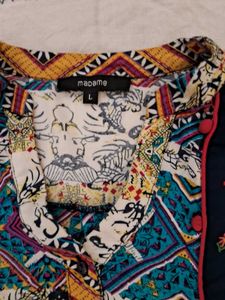 Madame Patterned Long Sleeve Top