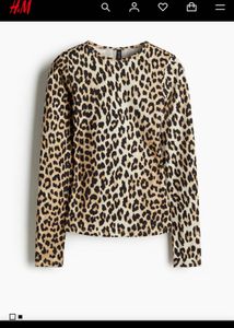 Leopard Print Long Sleeve Top
