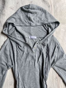 y2k hooded long sleeve top