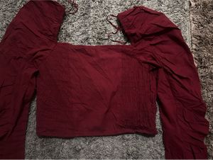 Zara Ruched V-Neck Crop Top