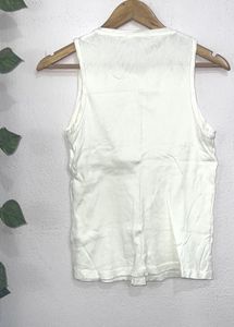 Cream Basic Tank Top