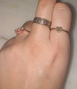 Rings Combo (Set of 3) Silver + Rose Gold + golden