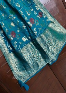 Partywear Teal Anarkali Suit with Dupatta