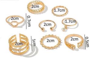 cold plated eight peice rings. shimmering chunky r