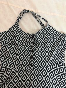 Cute Geometric Print Mini Dress
