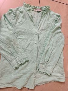 Elegant Mint Green Embroidered Kurta