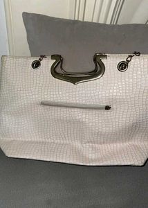 Sparkling White Embellished Handbag
