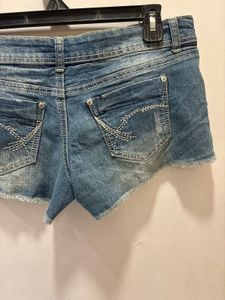 Distressed Denim Shorts
