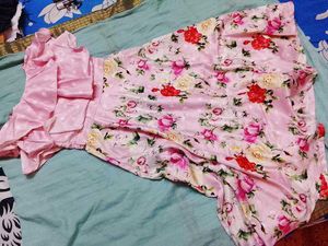 Pink floral dress