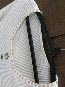 Elegant White Ribbed Top