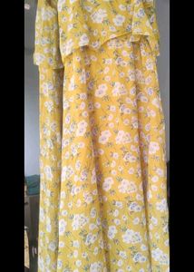 Sunny Yellow Floral Maxi Dress