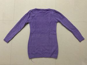 Purple Fuzzy Knit Sweater