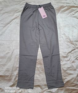 Libas Solid Grey Trouser Pant