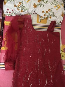 Sparkly Red One-Shoulder Dress