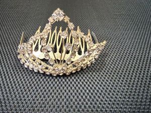 Sparkling Rhinestone Hair Crown Combs (Set of 3)