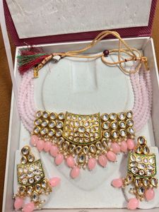 Pink Pearl Dabbi KUNDAN CHOKER Set