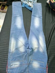 Distressed Patchwork Jeans
