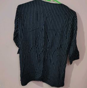 Striped Style Open Front Top