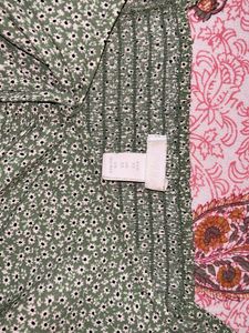 Green Floral Print Ruched Crop Top