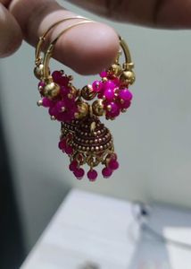 Oxidized Silver Jhumka Earrings